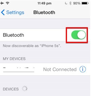 turn off bluetooth