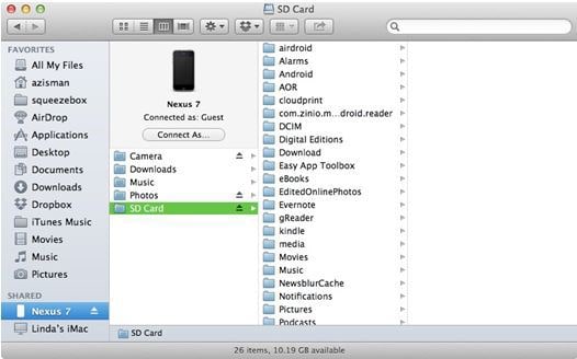 transfer file from samsung to Mac using Droid NAS
