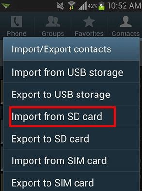 samsung import contacts