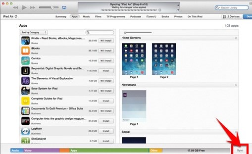 send apps from iPhone to iPad via iTunes