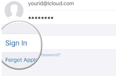 sign in iCloud