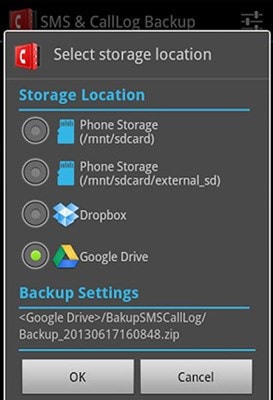 sms call log backup