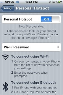 open personal hotspot