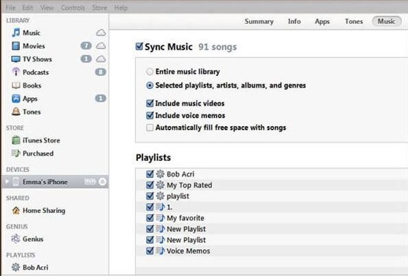 transferring android music to iphone