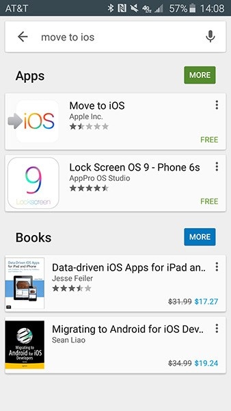 search for Move to iOS