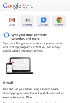 download the Google Sync app