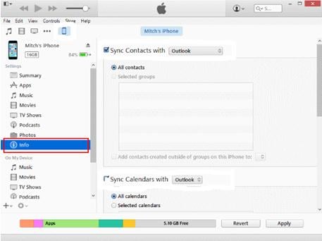 transfer contacts from pc to iphone