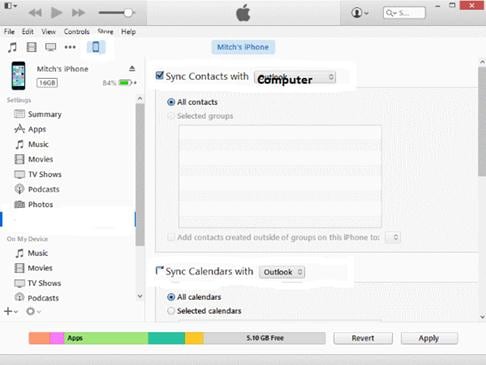 import contacts from pc to iphone