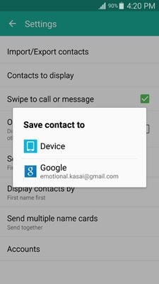 transfer contacts between samsung