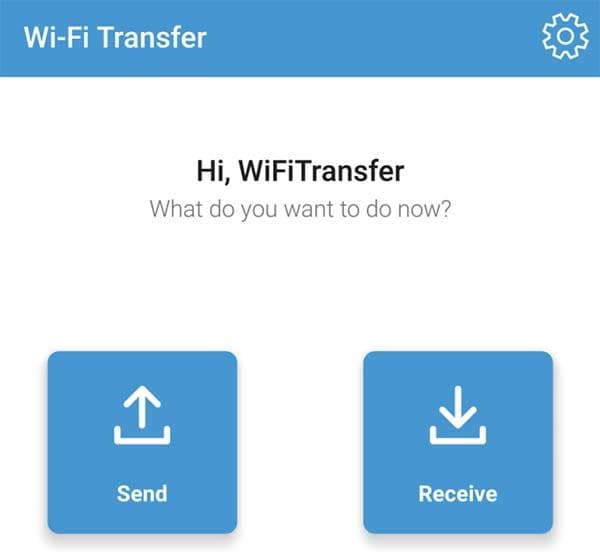 download the Wi -Fi Transfer app