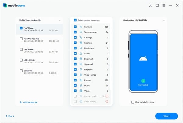 transfer data from iphone to android