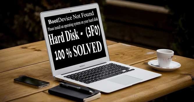 fix hard disk 3f0 error