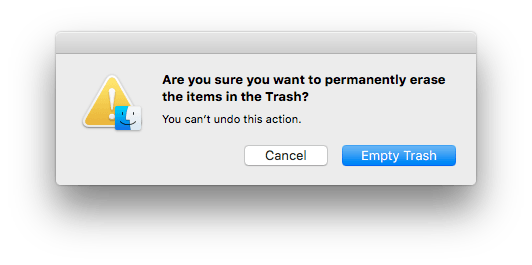 iphoto 9.6.1 manually empty trash