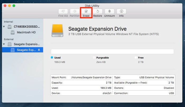 how to format seagate external hard drive for mac