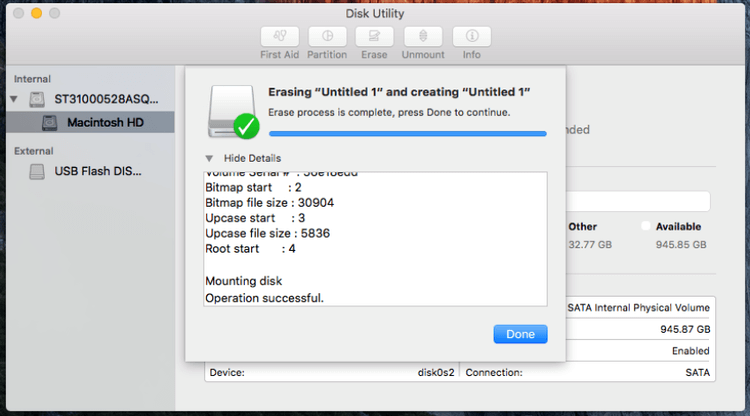 external usb format for mac on pc