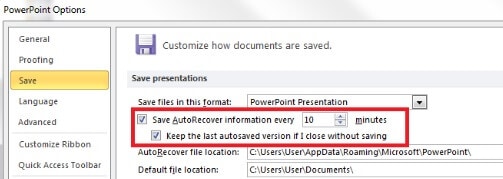 microsoft powerpoint document recovery