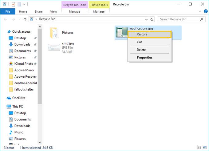 how to recover deleted files from trash bin