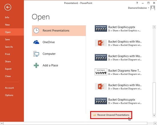 how to recover unsaved powerpoint