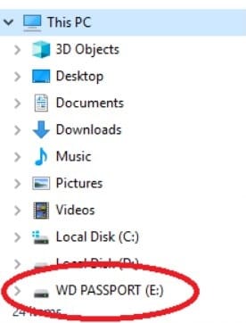 how to reformat wd passport windows