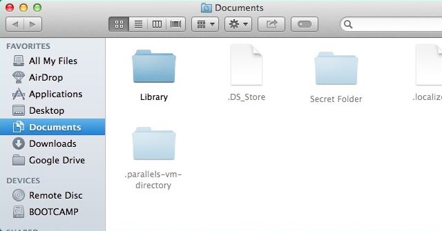mac finder show hidden files