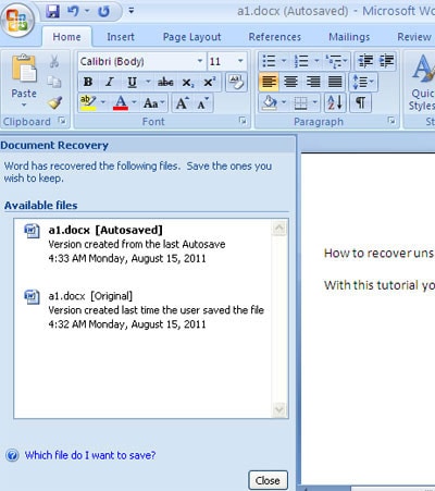 Recover Crashed Word Documents in 5 Different Ways