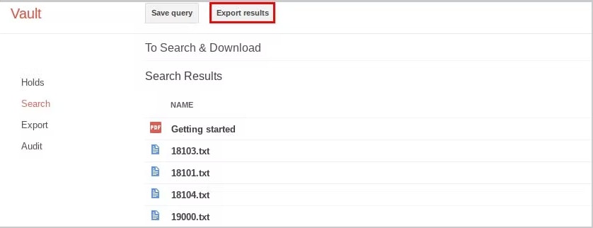 export results