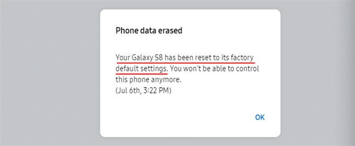 phone data erased