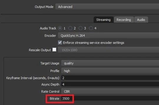 reduce bitrate