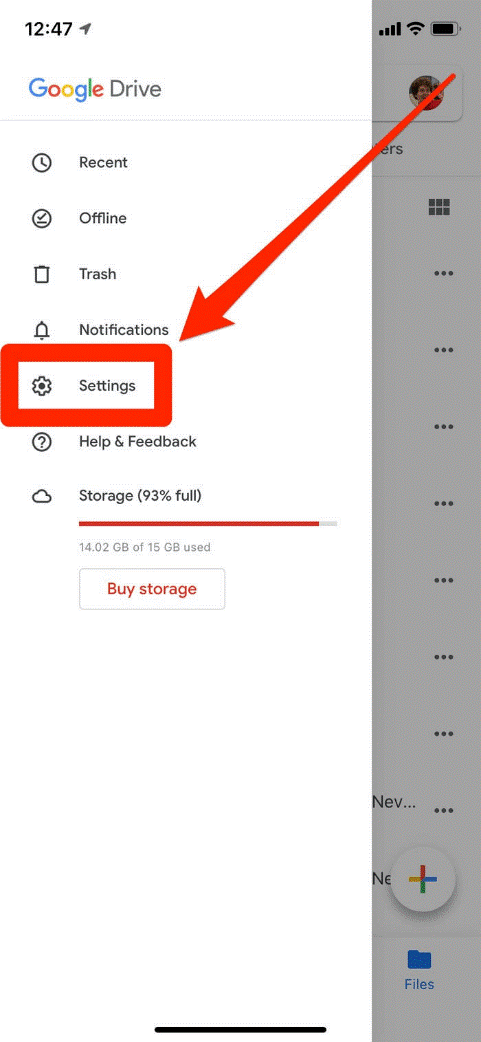 select setting option