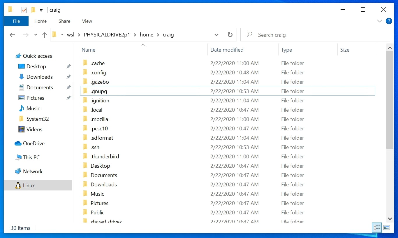 access ext4 on windows using wsl 2