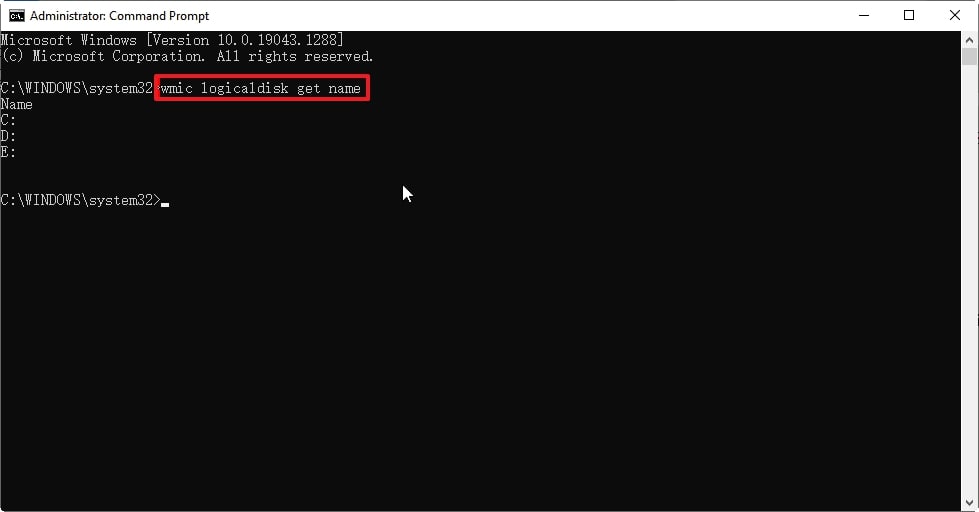 execute the cmd command