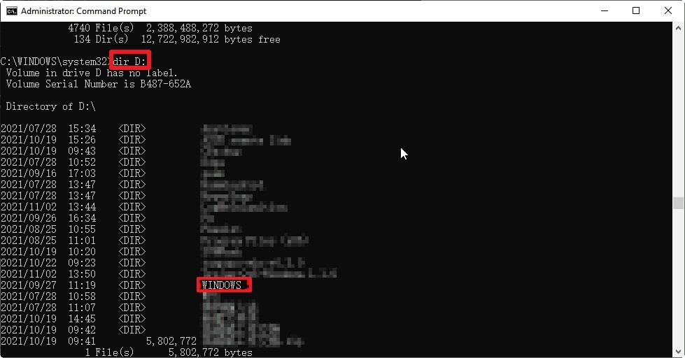 find the windows folder