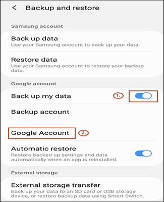 transfer apps from google backup on android