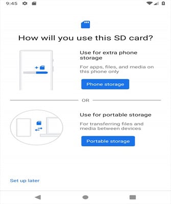 use SD card to transfer apps on android