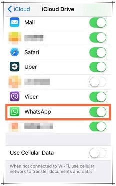 icloud whatsapp backup