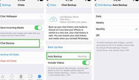 backup whatsapp contacts iphone