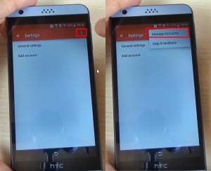 bypass google lock on htc - step 2