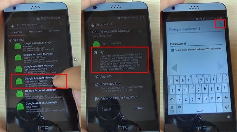 bypass google lock on htc - step 5