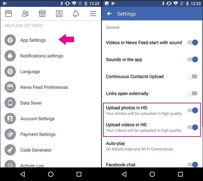 how to fix blurry videos on facebook on android