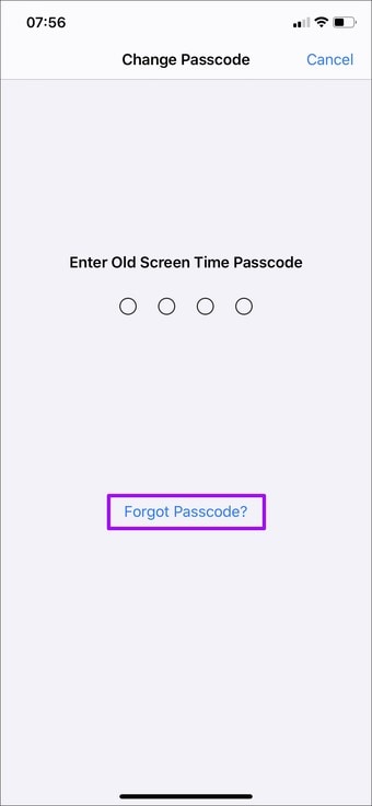 click forget password