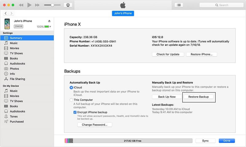 restore locked ipad with itunes