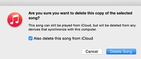 delete songs with itunes