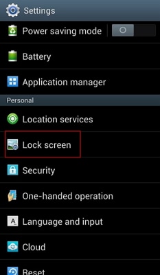 disable lock screen - step 1