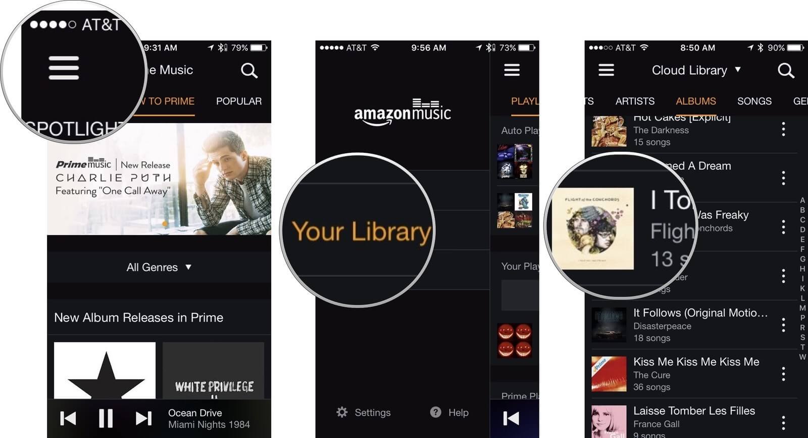 get music from Android to iPhone using Amazon Music