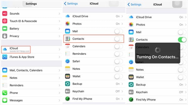 restore contacts from icloud backup