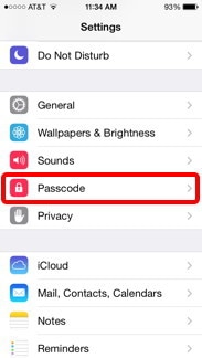 enter your current passcode on iphone with home button