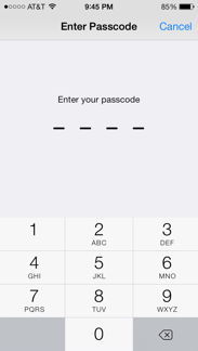 enter your current passcode