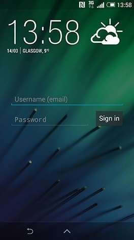 enter the google account username and password