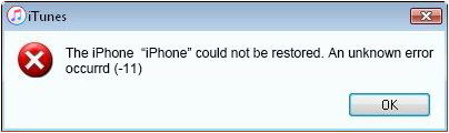 iPhone Error 11