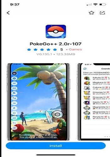 Install Pokémon GO++ on iPhone, iPad without jailbreak